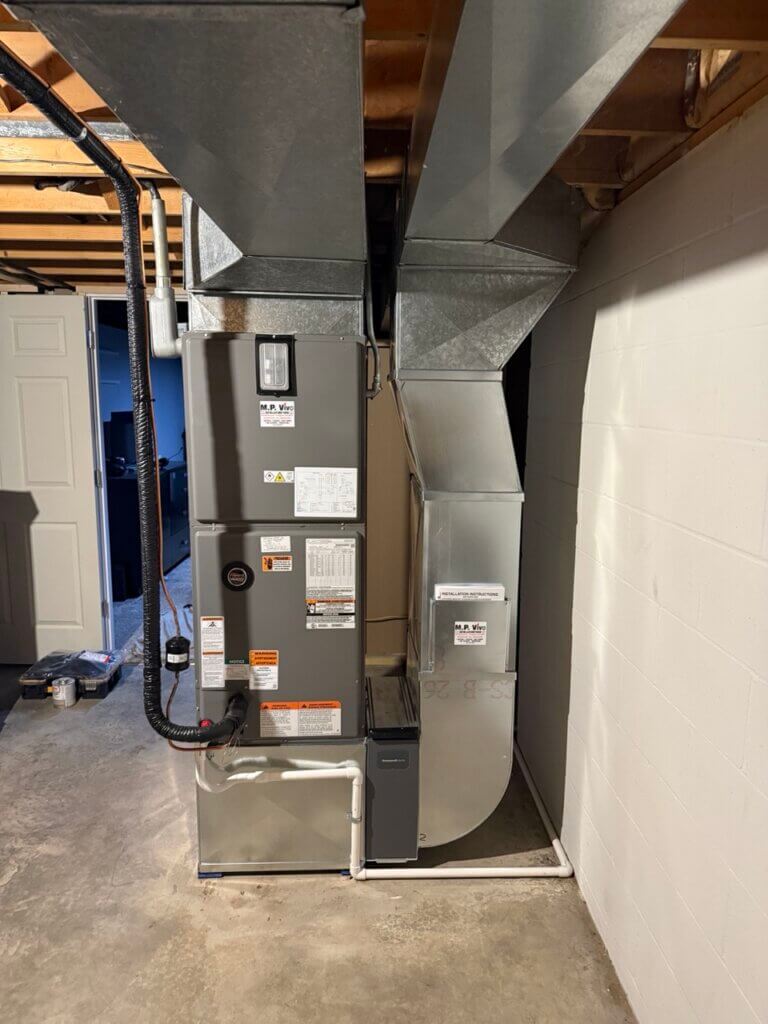 Large furnace system in basement